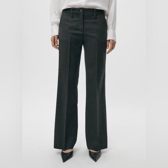 ZARA STRAIGHT CUT WOOL PANTS ZW COLLECTION - Picture 1 of 10